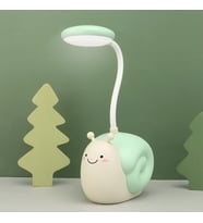 Masa Üstü Salyangoz Tasarımlı Kalemlik Led Lamba (Yeşil)
