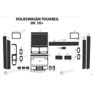 Meriç Volkswagen Touareg Ön Torpido Kaplama Maun 24 Parça 2010-› (Karbon)
