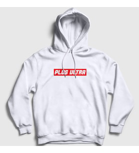 Presmono Unisex Beyaz Plus Ultra Anime Boku No Hero Academia Kapüşonlu Sweatshirt 234719tt (Beyaz)