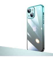 Apple iPhone 14 Kılıf Senkron Parlak Renk Geçiş Yüzeyli Kılıf (Mavi-Siyah)