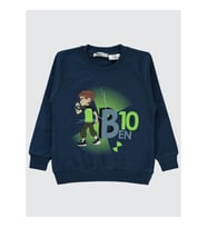 Ben 10 Erkek Çocuk Uzun Kol Sweatshirt 2-5 Yaş Gri (Lacivert)
