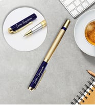 Kişiye Özel Gold Roller Kalem (Mavi)