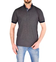 Erkek Gömlek Yaka Tişört Çizğili BGL-ST01944 (Kahverengi)