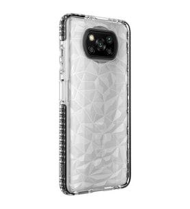 Xiaomi Poco X3 Kılıf Buzz Köşeleri Airbagli Prizmatik Tasarım (Siyah)