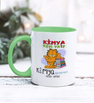 Kimya Öğretmeni Tasarımlı Kişiye Özel Kupa Bardak (Yeşil)