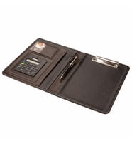 2K A5 KÜÇÜK BOY SUNİ DERİ SEKRETERLİK HESAP MAKİNALI 19X23 CM. (KAHVE)