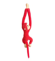 Sevimli Peluş Maymun Oyuncak , Elleri Yapışabilen  70 cm (Açık Kırmızı)