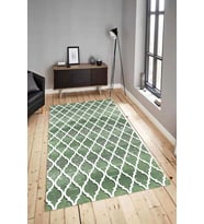 Dijital Baskılı Yıkanabilir Kaymaz Modern Renkli Salon Halısı Mutfak Halısı Yolluk ND-HY-914 (Yeşil)