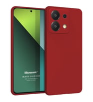 Microsonic Matte Silicone Xiaomi Redmi Note 13 Pro 5G Kılıf Siyah (Kırmızı)