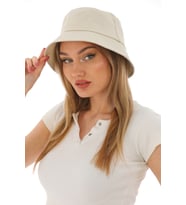 Kadın Balıkçı Kova Bucket Şapka (Taş)