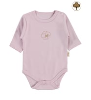 Civil Baby Organik Pamuklu U Kol 0-18 Ay Çıtçıtlı Badi - Mavi (Pembe)