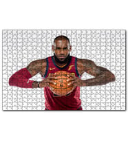 Cakapuzzle NBA Lebron James Cleveland Cavaliers Bordo Forma  Puzzle Yapboz MDF (Ahşap) (1000 Parça)