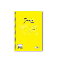 Düz 40 Yaprak Spiralli Defter A4 Boy Plastik Kapak (1 Adet ) (Sarı)