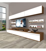 Decoraktiv Ekoflex 8y Mdf Tv Ünitesi Tv Sehpası (Beyaz - Kahverengi)
