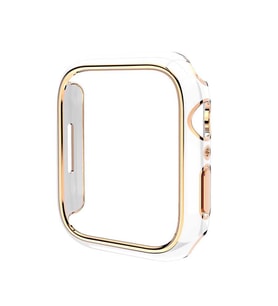 Apple Watch 42mm 1/2/3 (11/10nesil değildir) Gold Çizgili Kasa Koruyucu (Beyaz)