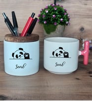 Sevimli Panda Hediye Sepeti Kupa Bardak T Kulplu, Kalemlik Hediyeleri Arkadaşa Doğum Günü Hediyesi (Model 4)