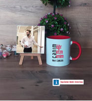Öğretmene Hediye Fotoğraflı Dekoratif Taş, Kupa Bardak Beyaz Hediye (Model 2)