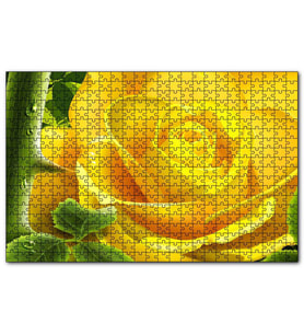 Cakapuzzle Sarı Gül Ve Diken  Puzzle Yapboz MDF (Ahşap) (500 Parça)