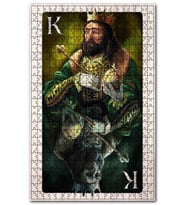 Cakapuzzle İskambil Kağıdı Ve Ölüm Figürü Görseli Puzzle Yapboz MDF (Ahşap) (255 Parça)