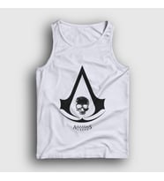 Presmono Unisex Sarı Skull Assassin's Creed Atlet 24417tt (Beyaz)