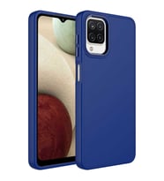 Galaxy M22 Kılıf Zore Luna Dışı Soft Yumuşak İçi Kadife Kılıf (Lacivert)
