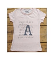 Canix Kids World You Taşlı Kısa Kollu Kız Çocuk T-Shirt 9-12 Yaş Somon (Somon)