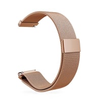 22MM Gear S3 Watch 4 -GT2 GT2E 46MM Kayış,Kordon Metal Milano Loop (Rose)