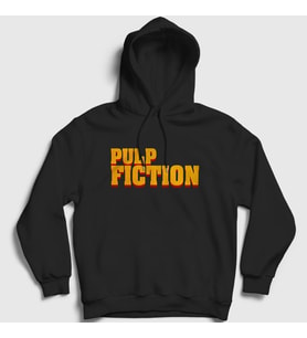 Presmono Unisex Gri Logo Film Pulp Fiction Kapüşonlu Sweatshirt 248650tt (Siyah)