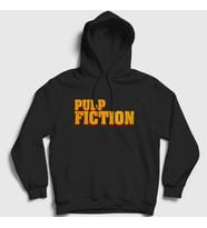 Presmono Unisex Gri Logo Film Pulp Fiction Kapüşonlu Sweatshirt 248650tt (Siyah)