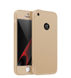Microsonic Apple iPhone SE Kılıf Double Dip 360 Protective (Gold)