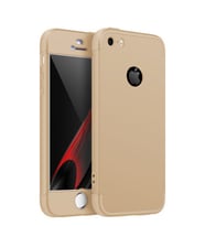 Microsonic Apple iPhone SE Kılıf Double Dip 360 Protective (Gold)