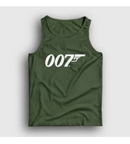 Presmono Unisex Sarı Logo 007 Film James Bond Atlet 257890tt (Haki)