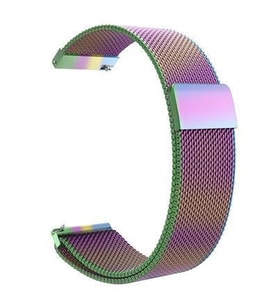 Oppo Watch 46mm 22mm Metal Tel Örgü Lüx Kordon + Metal Kordon Dönüştürücü (Karışık)