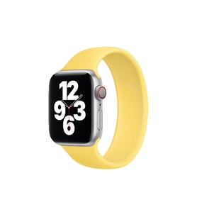 BİPOWER Apple Watch 42-44mm KRD18 Silikon Solo Kordon S Beden (Sarı)