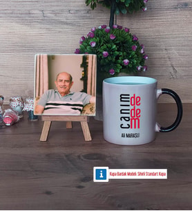 Dedeye Hediye Fotoğraflı Dekoratif Taş, Kupa Bardak Beyaz Hediye (Model 9)