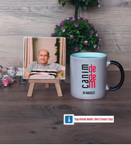 Dedeye Hediye Fotoğraflı Dekoratif Taş, Kupa Bardak Beyaz Hediye (Model 9)