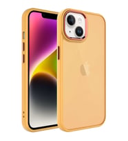 Apple iPhone 14 Kılıf Zore May Arka Yüzey Buzlu Kılıf (Turuncu)