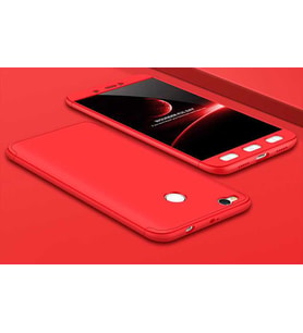 Xiaomi Redmi 4x Kılıf Zore Ays Full Koruma Kılıf (Kırmızı)