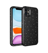 Xiaomi Redmi Note 13 PRO Kılıf Kamera Korumalı Simli Lüks Işıltılı Silikon (Siyah)