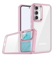 Samsung Galaxy A54 Kılıf Case, Kamera Lens Korumalı Elektroplatin Kaplama Sert PC Koruyucu Colourful Platinum Serisi (Rose)