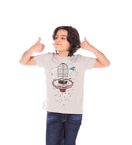Toontoy Erkek Çocuk Kafes Baskılı Tişört (Yeşil)
