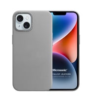 Microsonic Apple iPhone 13 Kılıf Metalist Leather Turuncu (Gri)