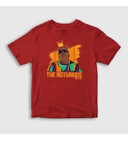 Presmono Unisex Çocuk Beyaz King The Notorious BIG T-Shirt 40897tt (Kırmızı)