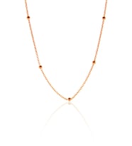 Kadın Gümüş Top Top Zincir DGN20487 (Rose)
