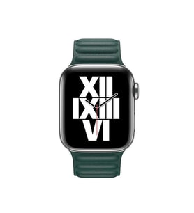Apple Watch 40mm KRD-34 Deri Görünümlü Kordon (Koyu Yeşil)