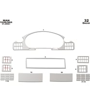 Meriç® Neoplan Tourliner Ön Torpido Kaplama Maun 32 Parça 2008-› (Alüminyum)