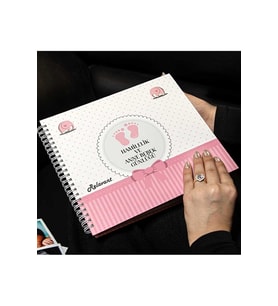 Anı Defteri & Bebek Anı Defteri & Hamile Defteri & Bebek Günlüğü & Hamile Günlüğü (Pembe)