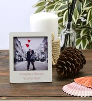 Kişiye Özel Polaroid Resim Çerçevesi (Beyaz)