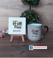 Evin Prensi Dekoratif Taş, Kupa Bardak Kırmızı Hediye (Model 9)