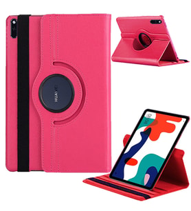 Huawei MatePad Pro 10.8 inç Döner Standlı Tablet Kılıfı (Pembe)